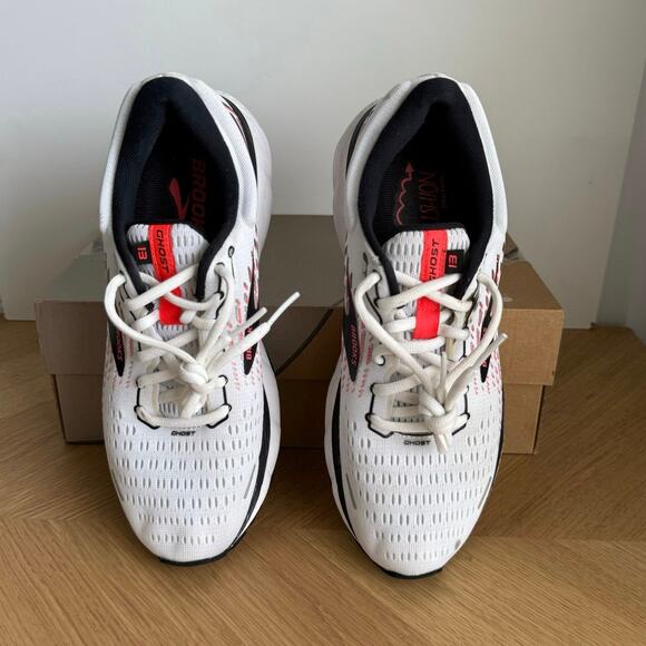 Brooks Ghost 13 White/Black Women Running Sneakers- SZ 9 - Picture 3 of 16